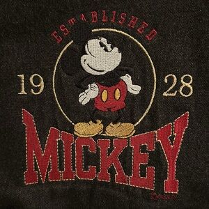 Vintage Genus Disney Jacket size Large Black & Tan